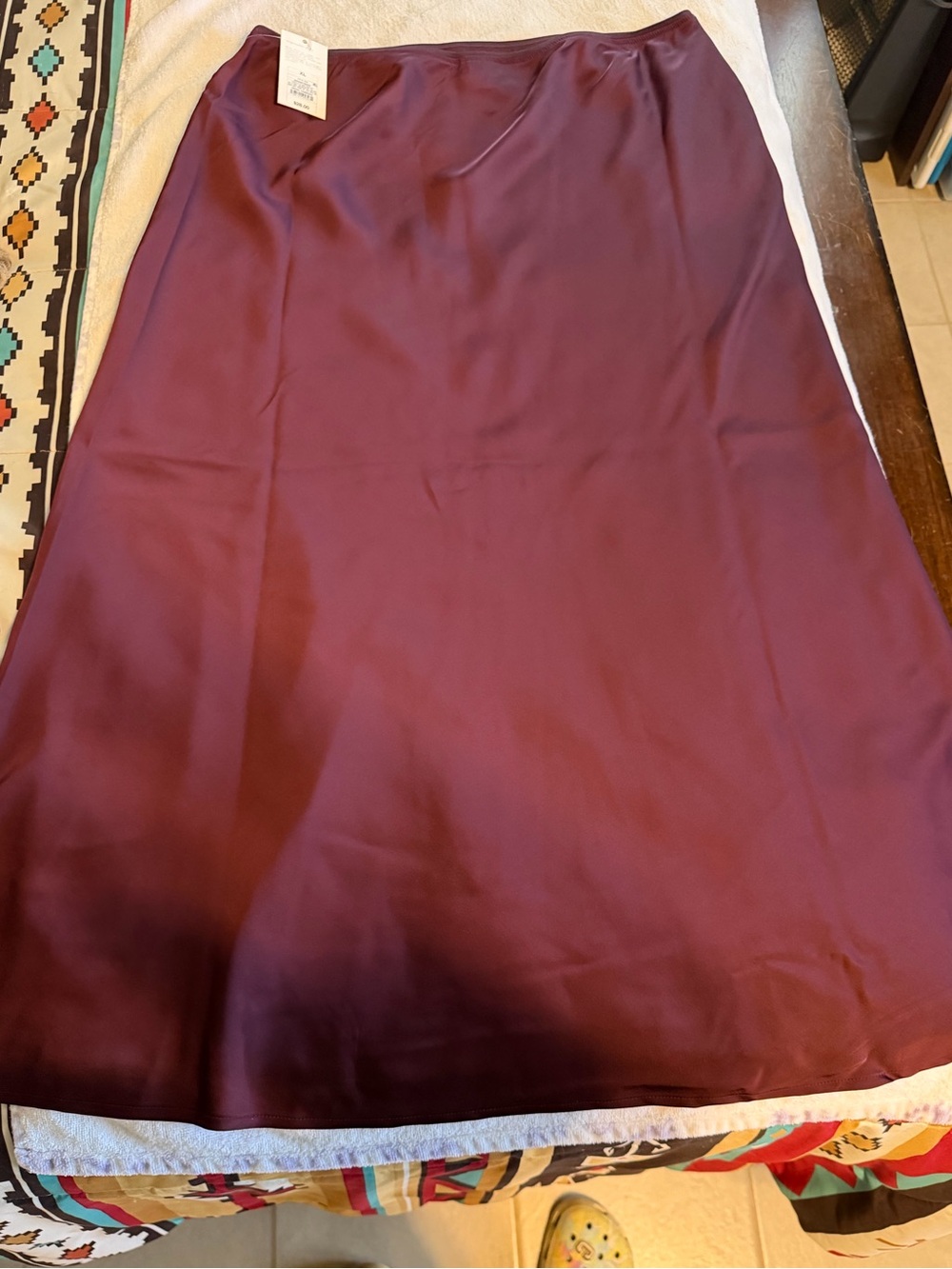 Women’s Satin A-Line Skirt - Plum